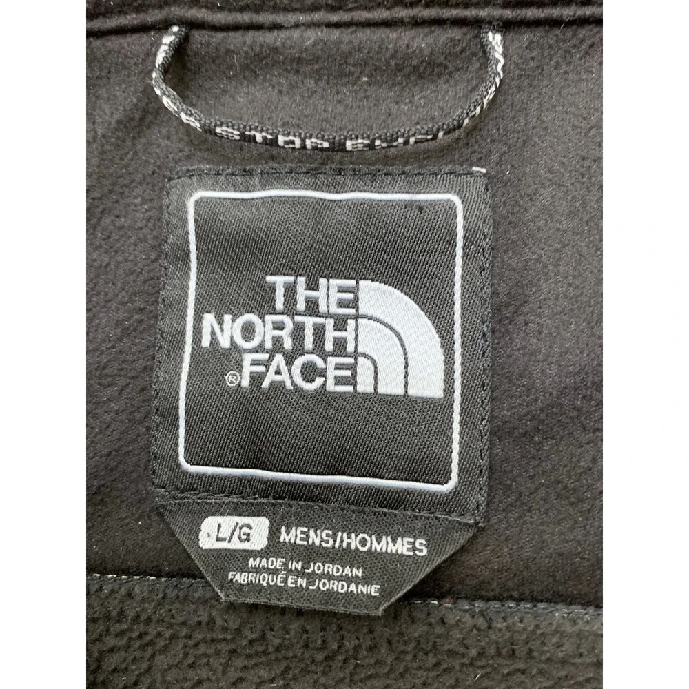 The North Face Men's Black Soft Shell Jacket‎ L Full Zip Outdoor Hiking Trail